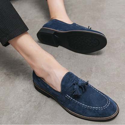 Retro Business Casual Suede Tassel Shoes