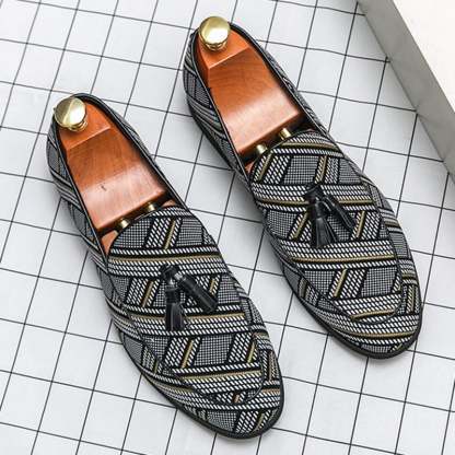 Men'S Fashion All-Match Ethnic Style Casual Leather Shoes