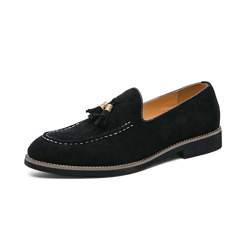 Fashionable And Comfortable Casual All-Match Suede Tassel Design Casual Leather Shoes