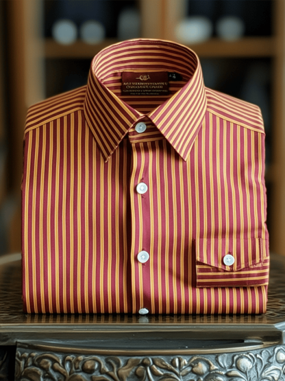 Men's Luxury Business Striped Long Sleeve Shirt