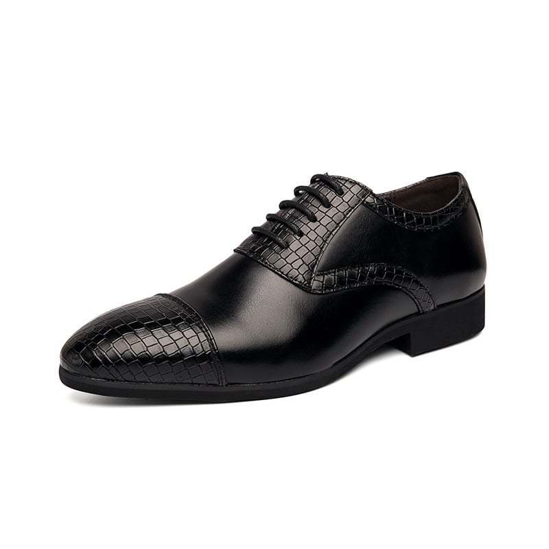Business Casual Fashion Color Contrast Men'S Leather Shoes
