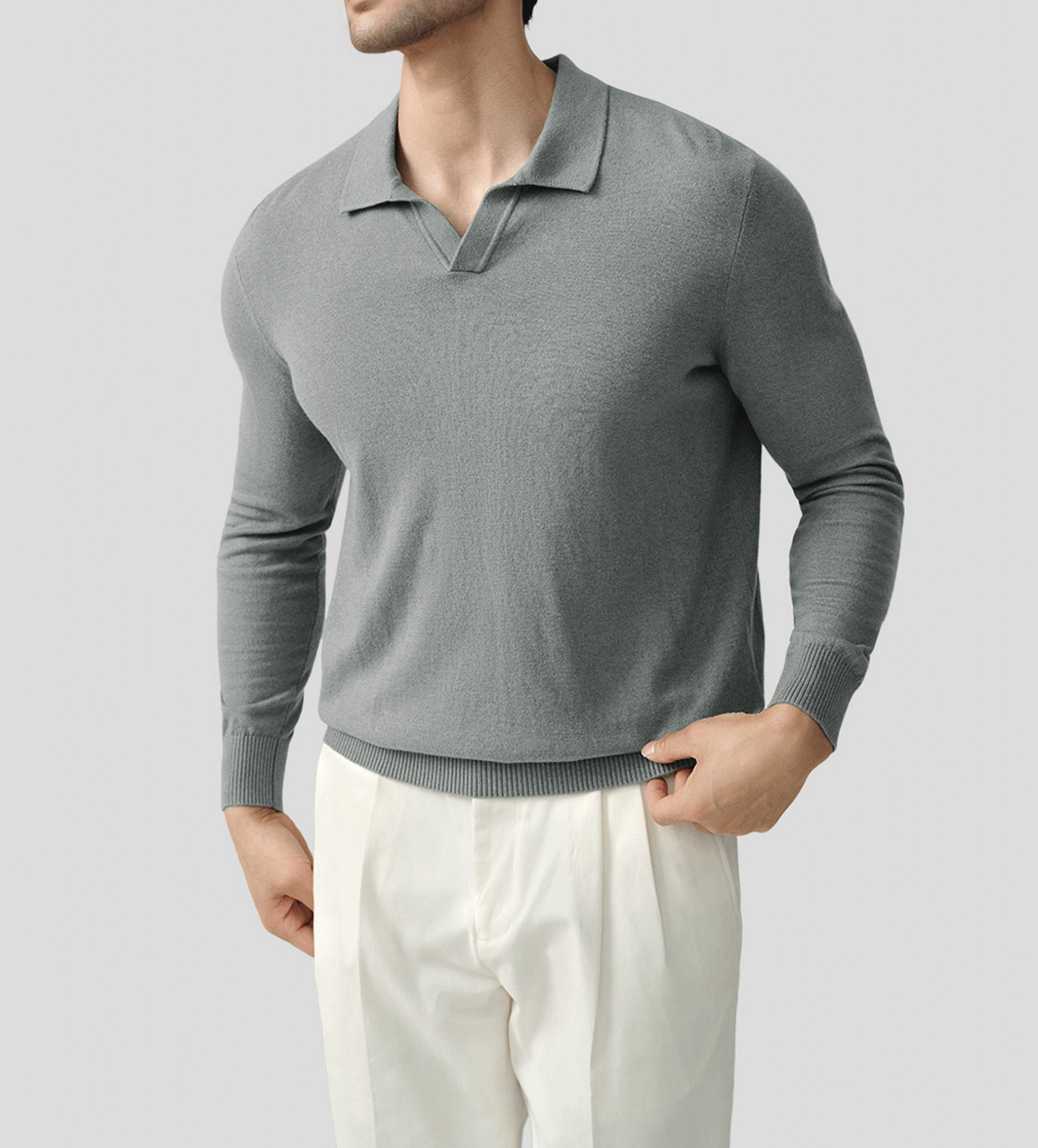 GentleKnit Polo Sweater