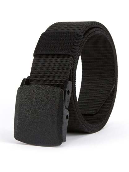 Men's outdoor training automatic buckle nylon canvas braided belt