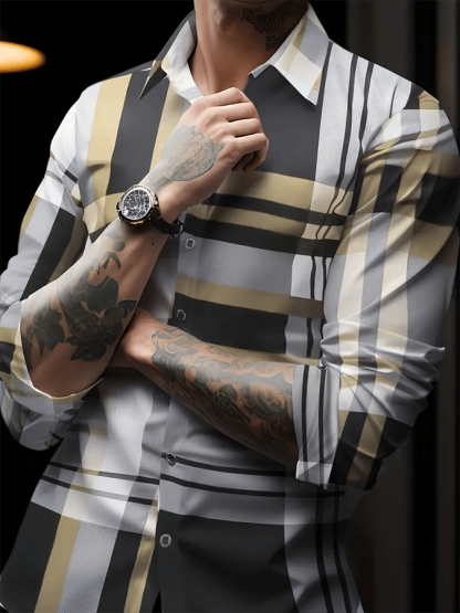 Men's Plaid Business Casual Shirt