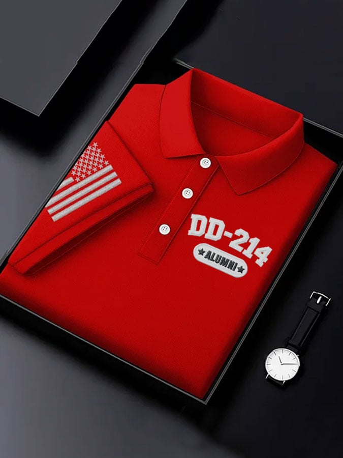 Men's Veteran Print Polo Shirt
