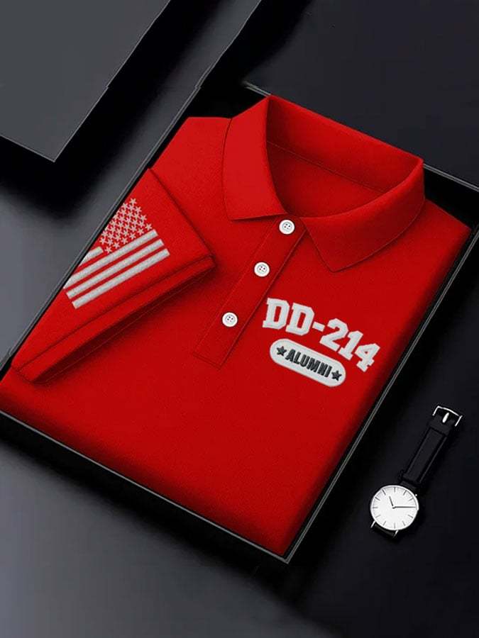 Men's Veteran Print Polo Shirt