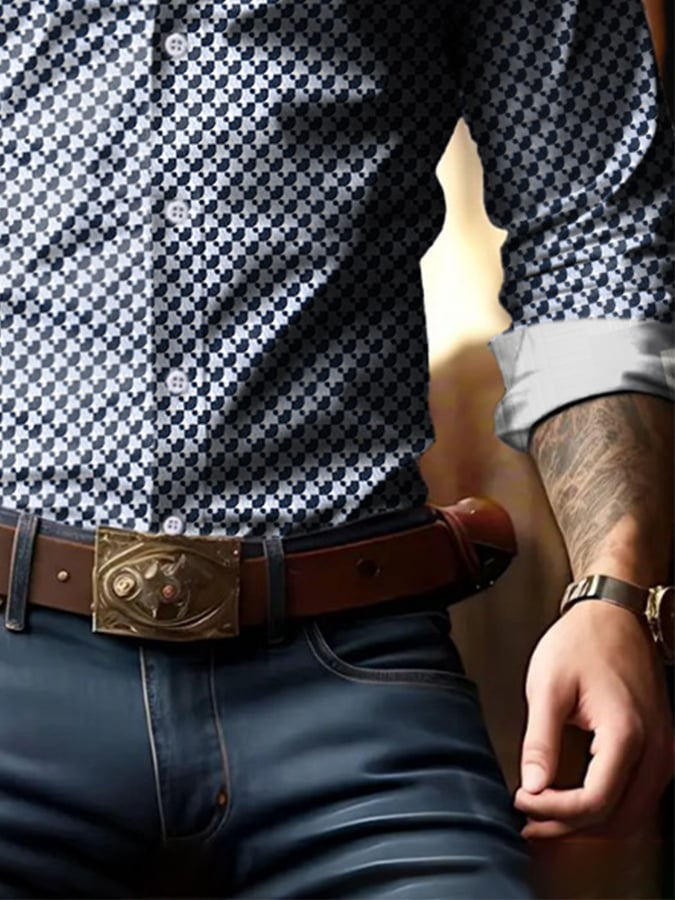 Men's Business Style Simple Shirt