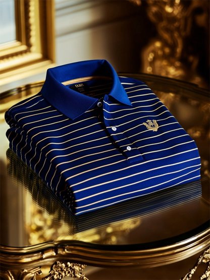 Men's Casual Business Long Sleeve Polo Shirt