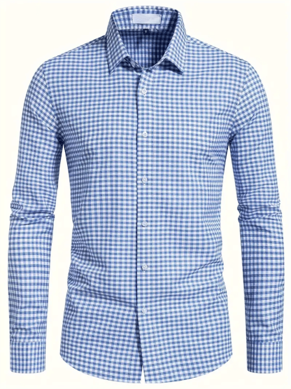 Men's Plaid Business Casual Shirt