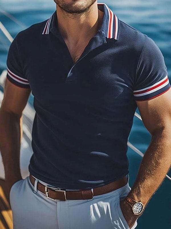 Men's Business Short Sleeve Polo Shirt