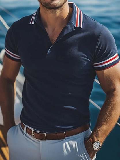 Men's Business Short Sleeve Polo Shirt