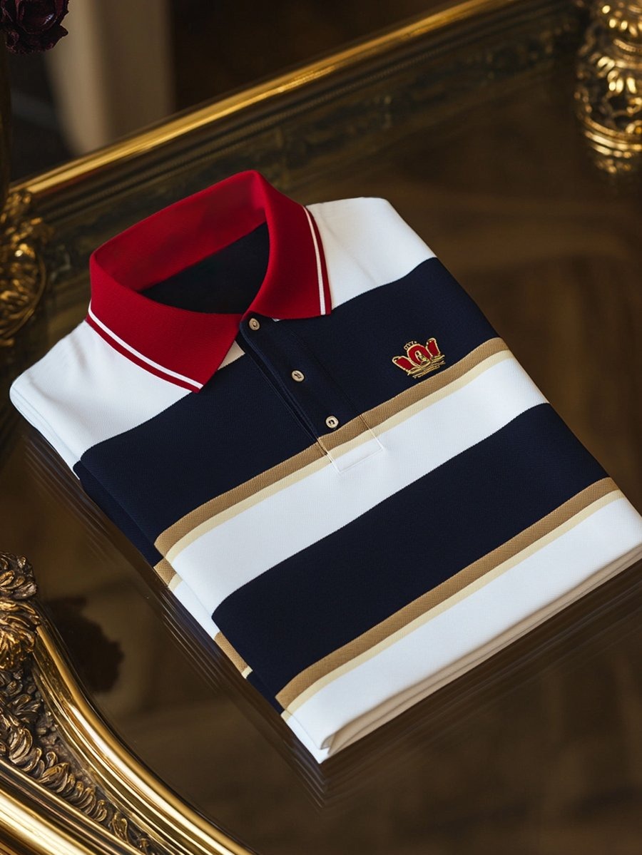 Men's Vintage Business Long Sleeve Polo Shirt