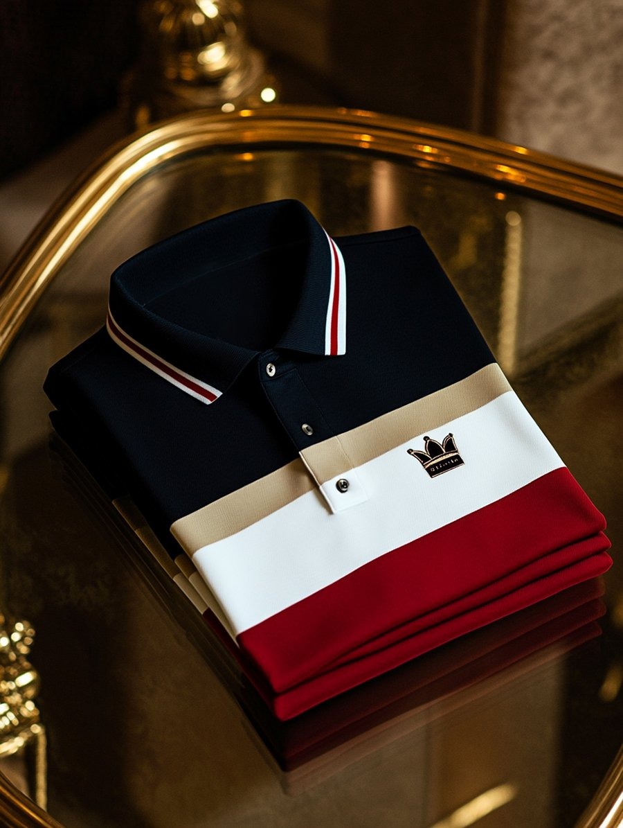 Men's Vintage Business Long Sleeve Polo Shirt