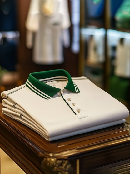 Men's Business   Print Lapel Polo Shirt