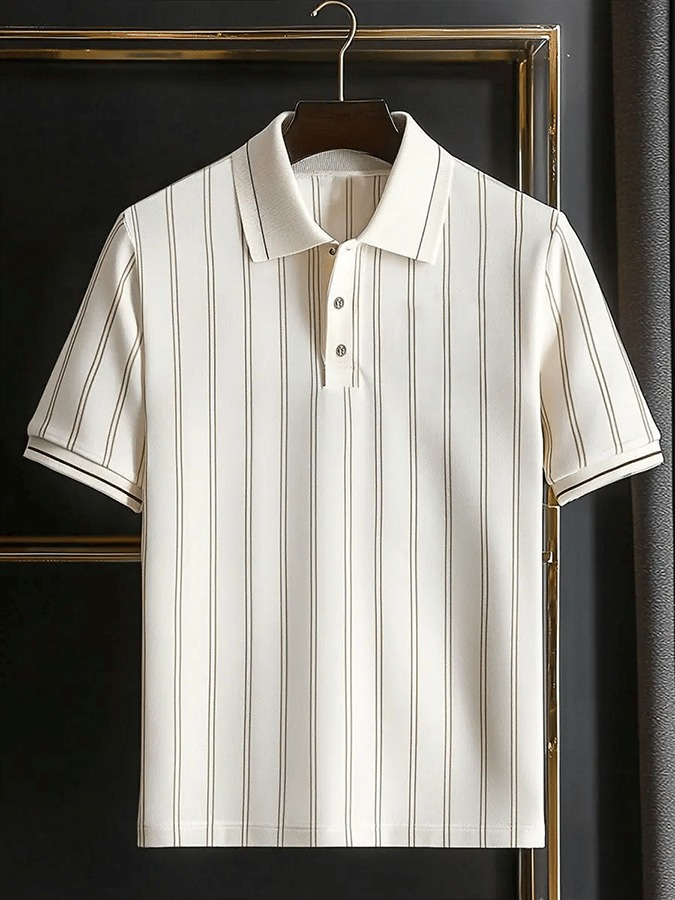 Men's Retro Business Design Printed Casual POLO Shirt