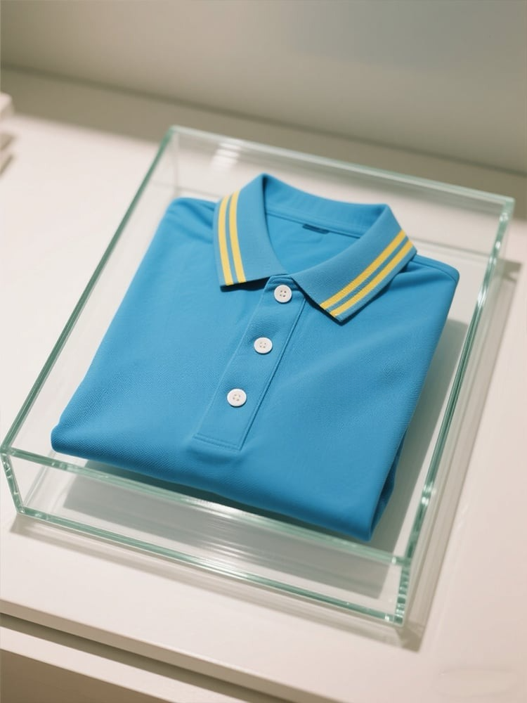 Men's Business Casual Button Short Sleeve Polo Shirt