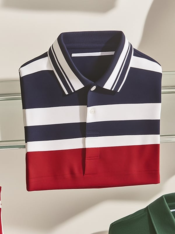 Men's Business Casual Plaid Button Short Sleeve Polo Shirt