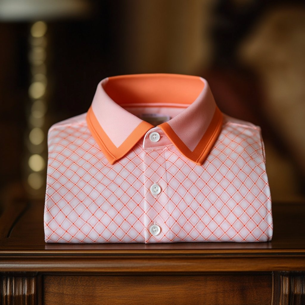 Men's Business Casual   Embroidered Button Short Sleeve Polo Shirt