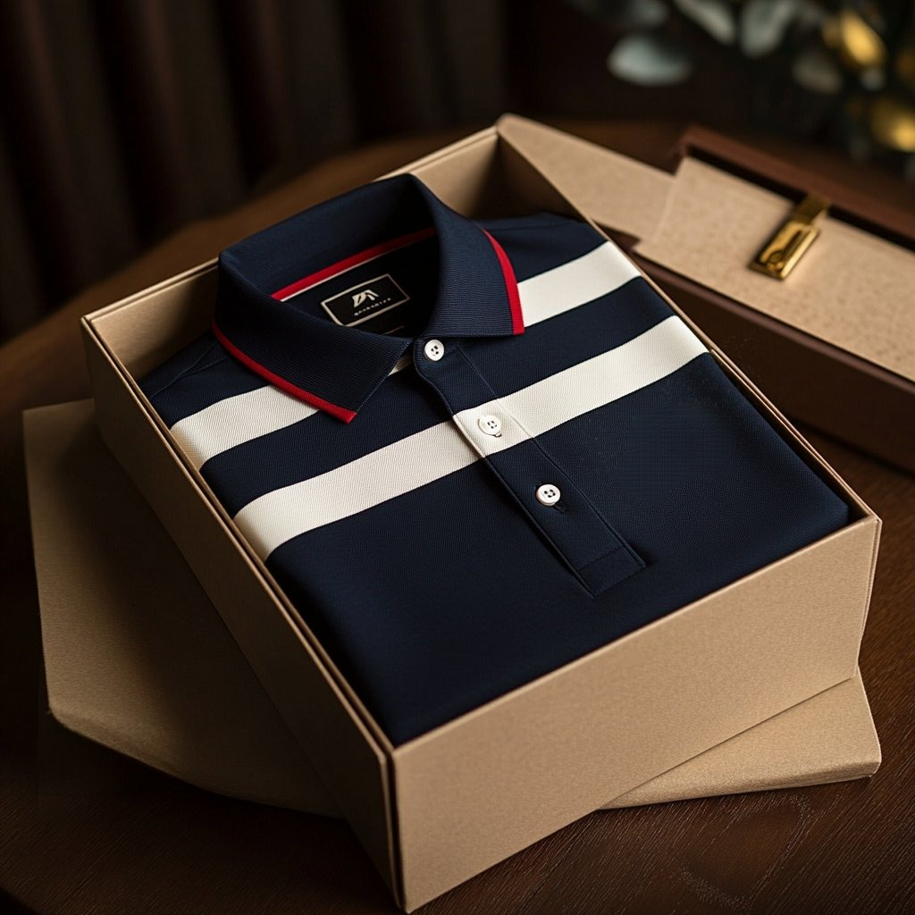 Men's Business Casual Crocodile Embroidered Button Short Sleeve Polo S