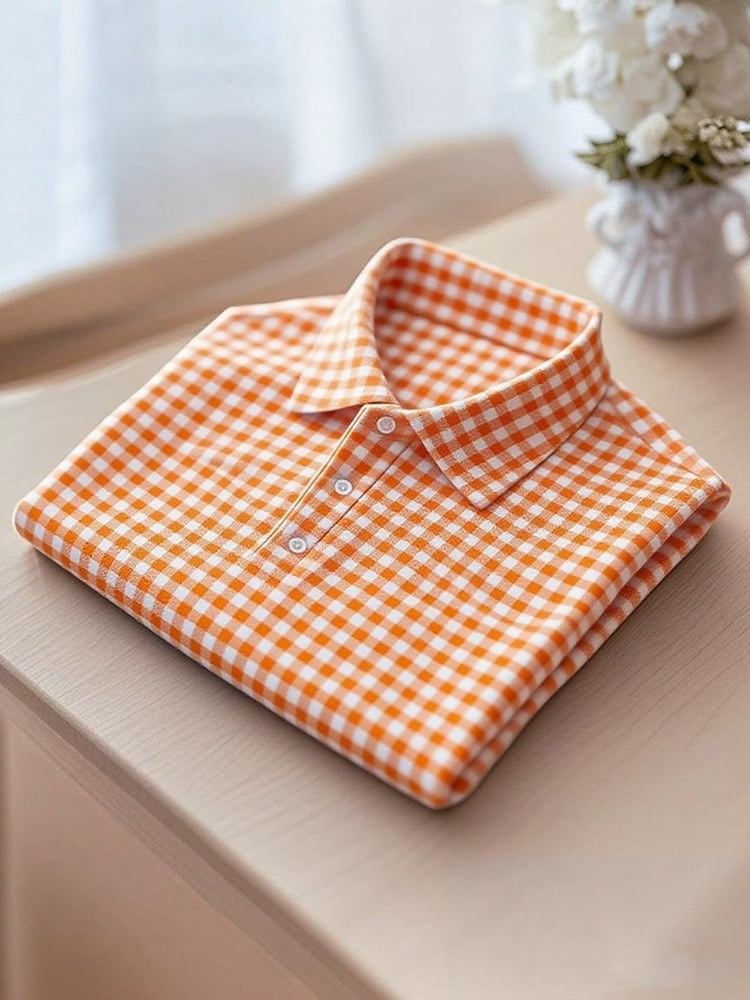Men's Business Casual Button Short Sleeve Polo Shirt
