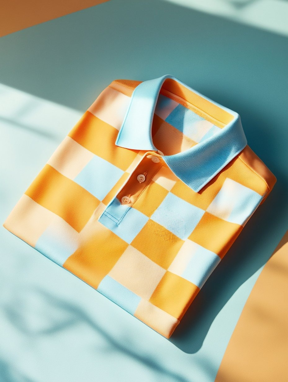 Men's Classic Business Logo Button Short Sleeve Polo Shirt