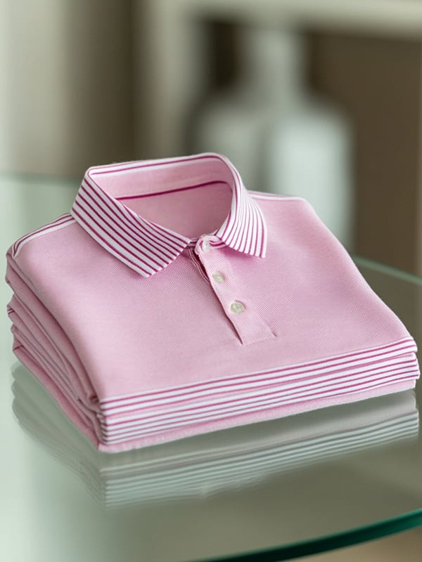 Men's Classic Business Solid Logo Button Short Sleeve Polo Shirt