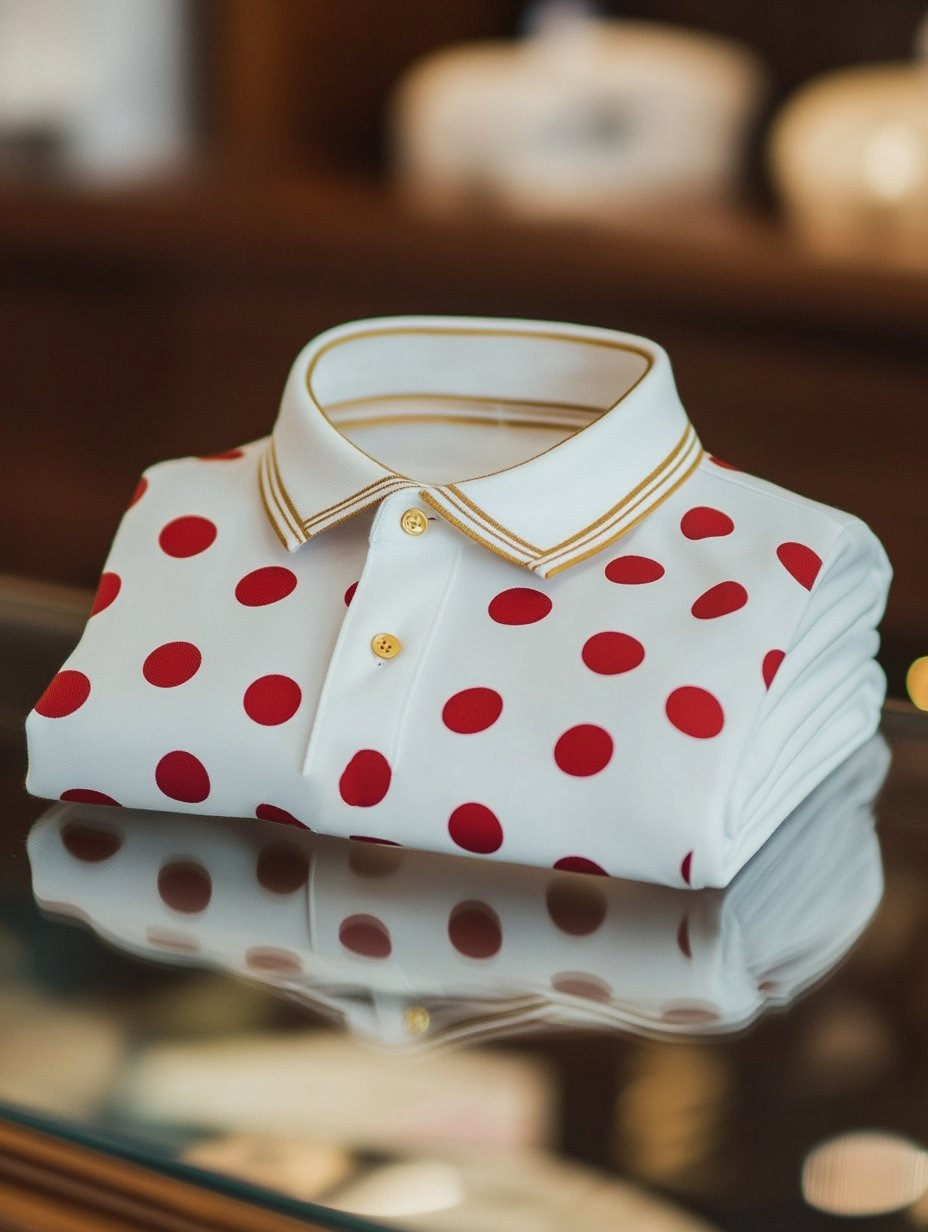 Men's Business Casual Fish Embroidered Button Short Sleeve Polo Shirt