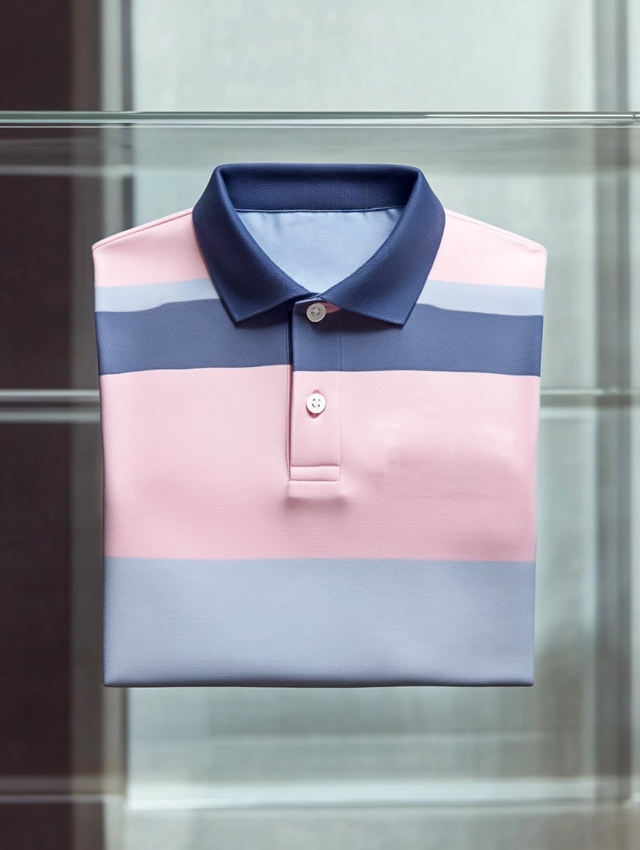 Men's Business Casual Button Short Sleeve Polo Shirt