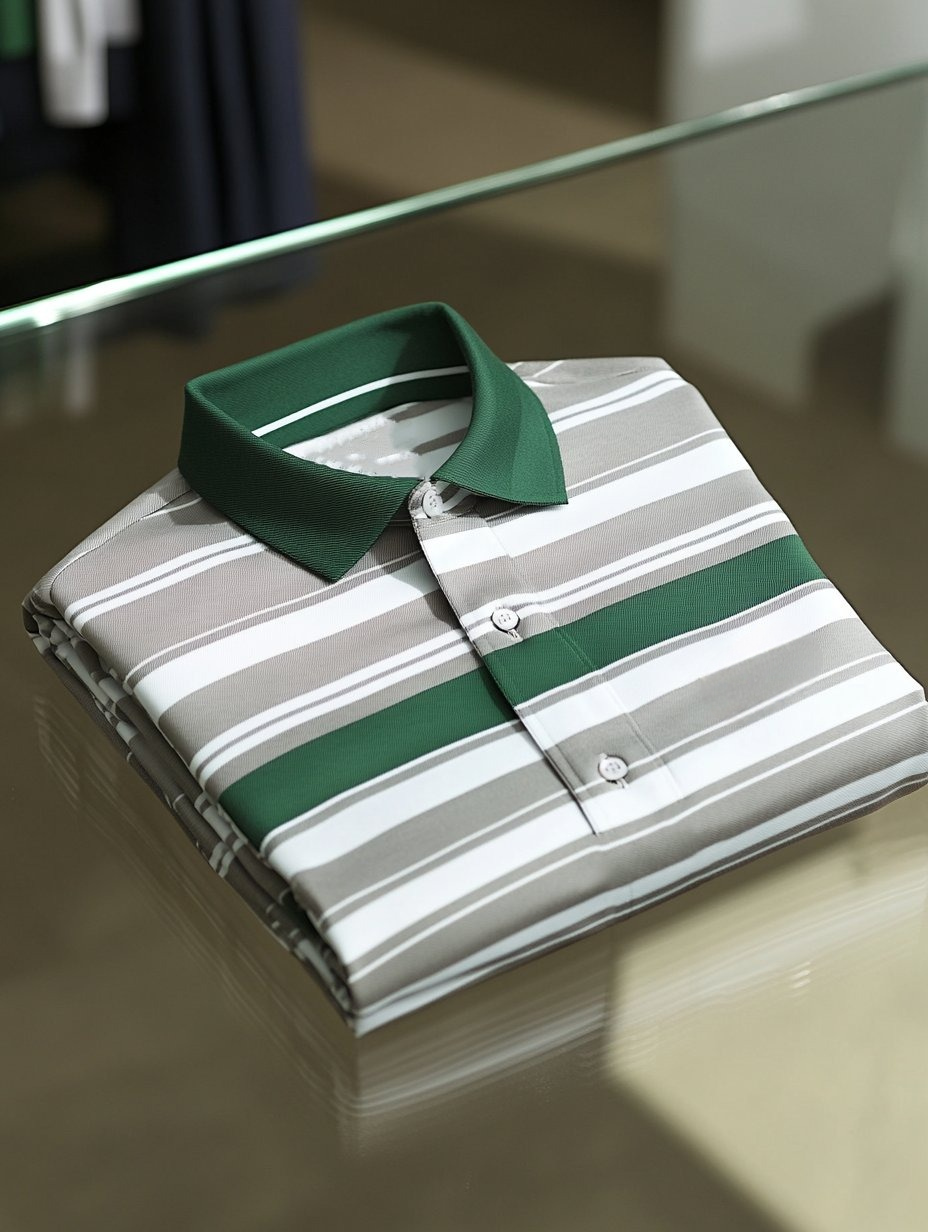 Men's Business Casual Fish Embroidered Button Short Sleeve Polo Shirt