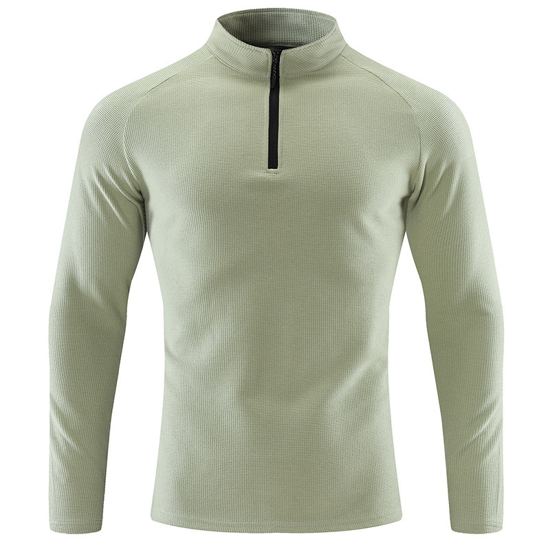 Men's Basic Quick-Drying, Breathable, Stretchy Zip-Up Top