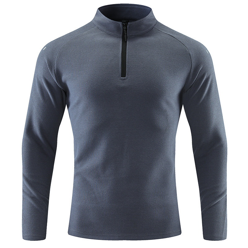 Men's Basic Quick-Drying, Breathable, Stretchy Zip-Up Top