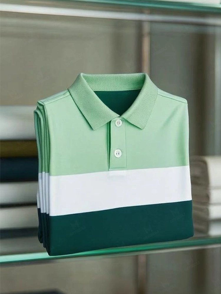 Men's Classic Business   Logo Short Sleeve Polo Shirt