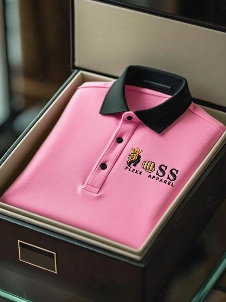 Men's Business Casual Short Sleeve Polo Shirt