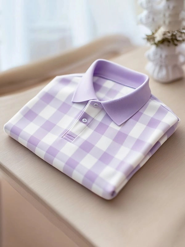 Men's Classic Business Logo Button Short Sleeve Polo Shirt