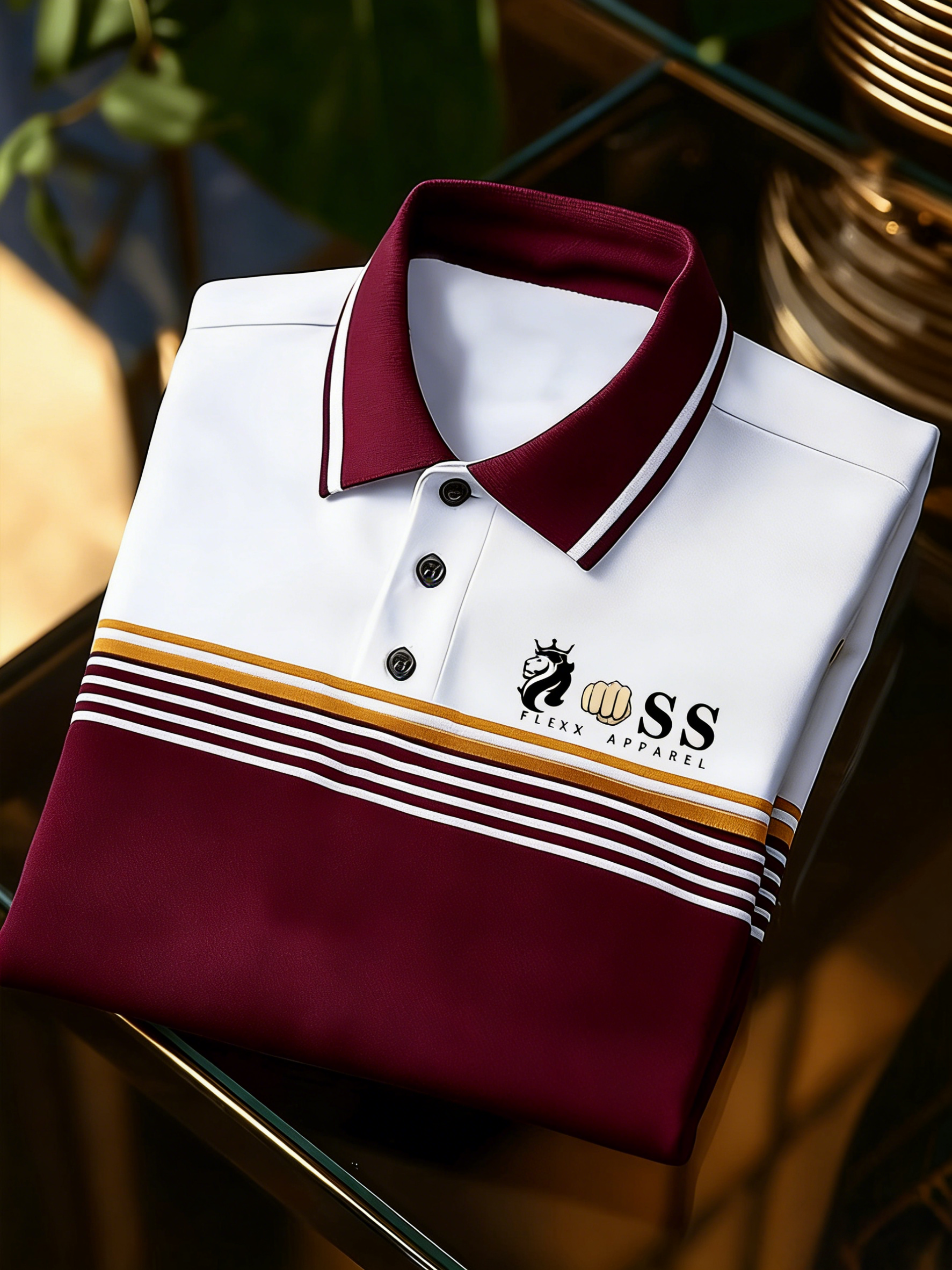 Men's Fashion Business Letter Printed Casual Short Sleeve Polo Shirt