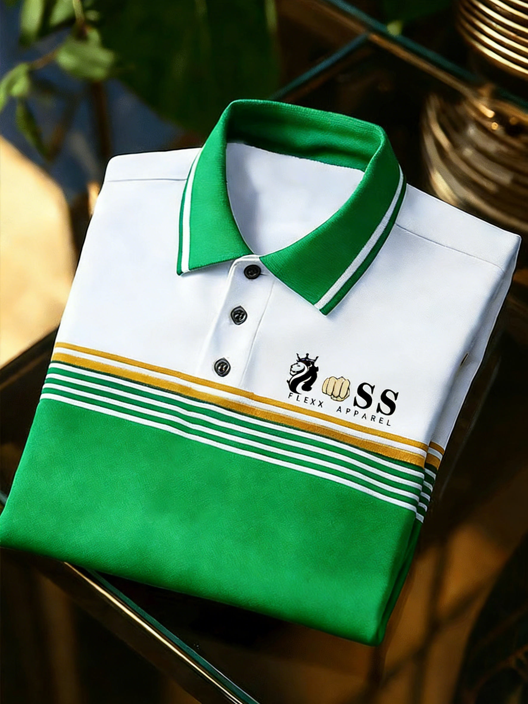 Men's Fashion Business Letter Printed Casual Short Sleeve Polo Shirt