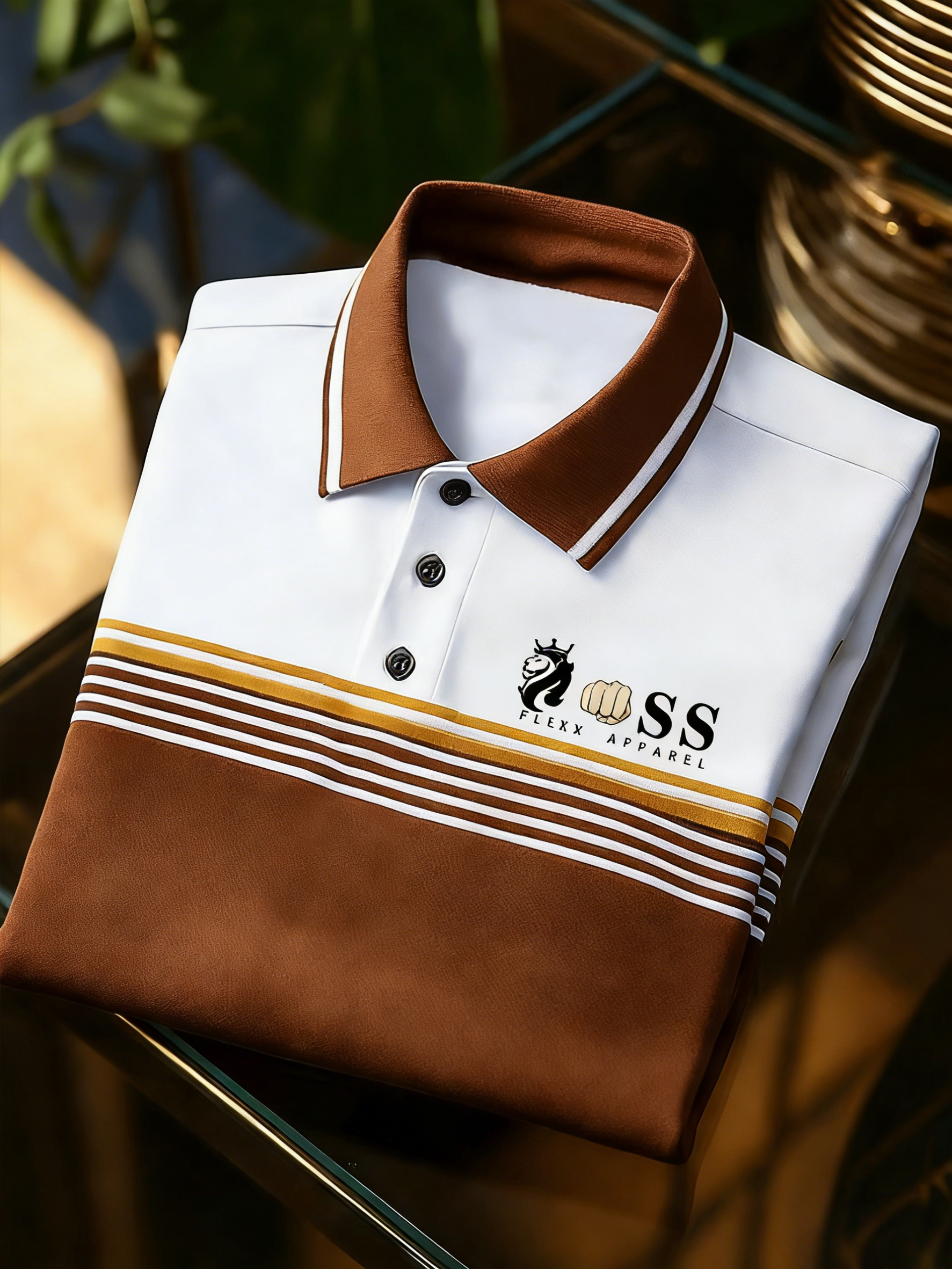 Men's Fashion Business Letter Printed Casual Short Sleeve Polo Shirt