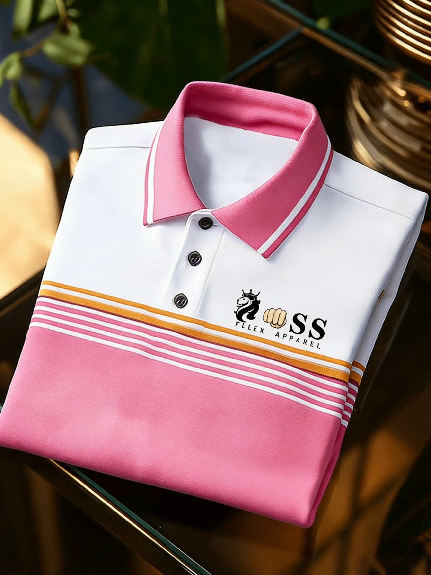 Men's Fashion Business Letter Printed Casual Short Sleeve Polo Shirt