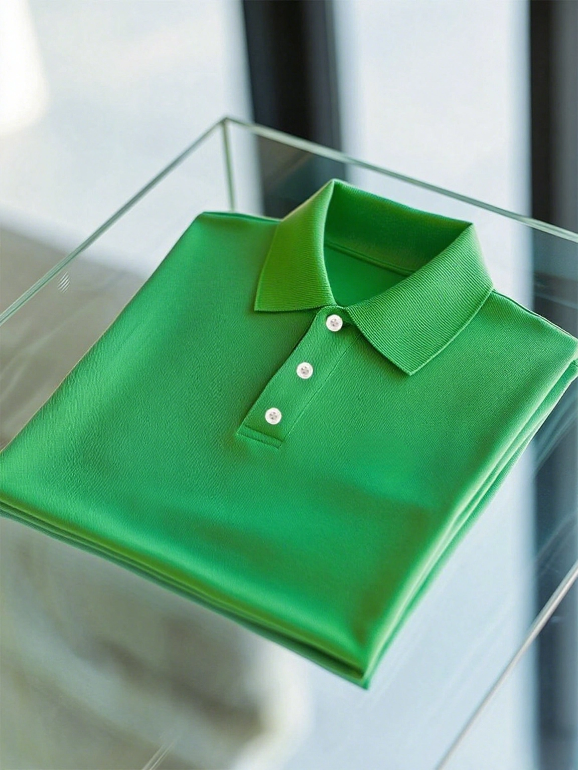 Men's Business Casual Button Short Sleeve Polo Shirt