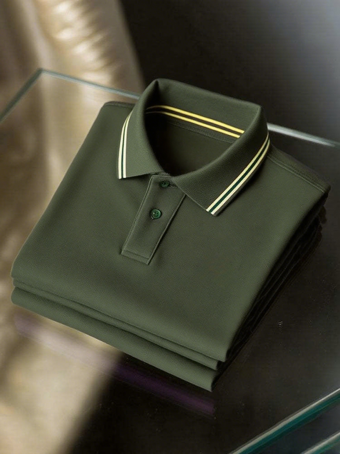 Men's Business Logo Button-Down Short Sleeve Polo Shirt