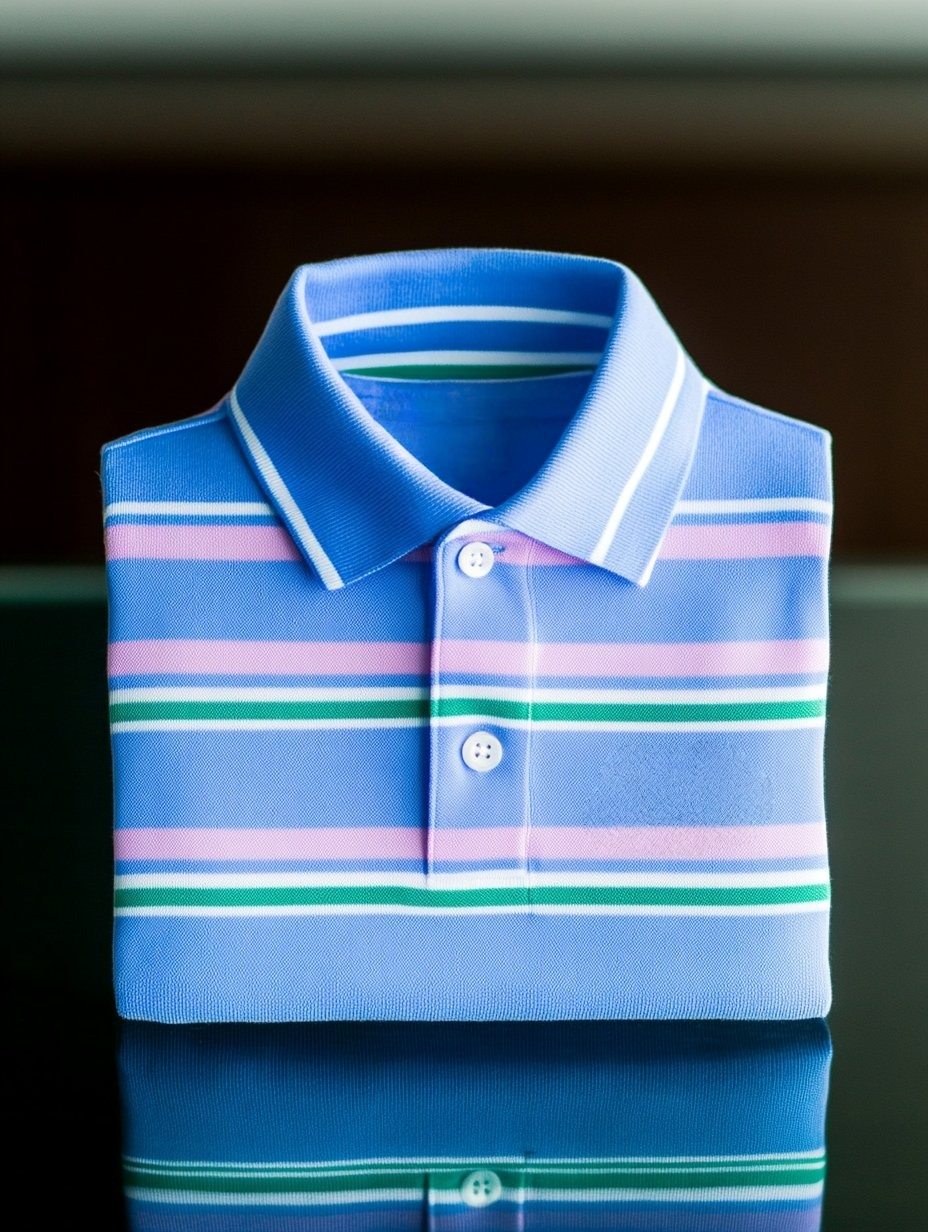 Men's Business Casual Fish Embroidered Button Short Sleeve Polo Shirt