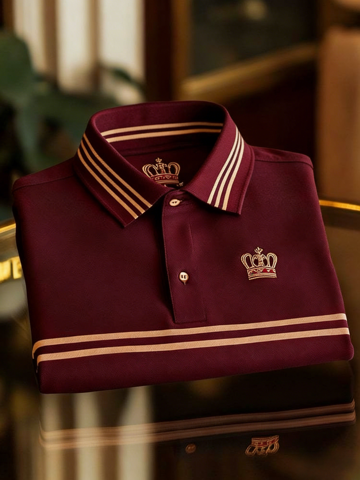 Men's Business Casual Button Short Sleeve Polo Shirt