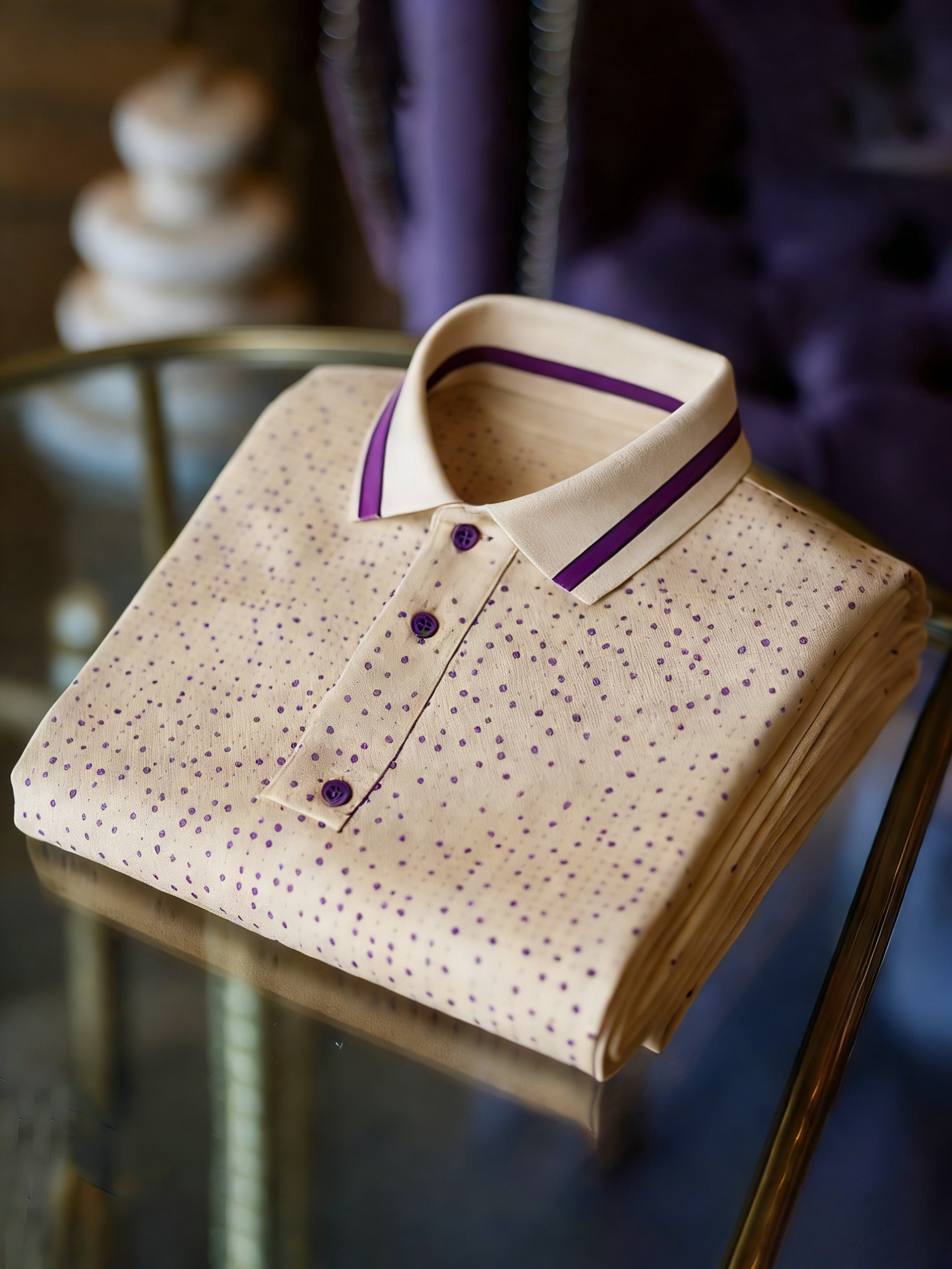 Men's Classic Business Logo Button Short Sleeve Polo Shirt