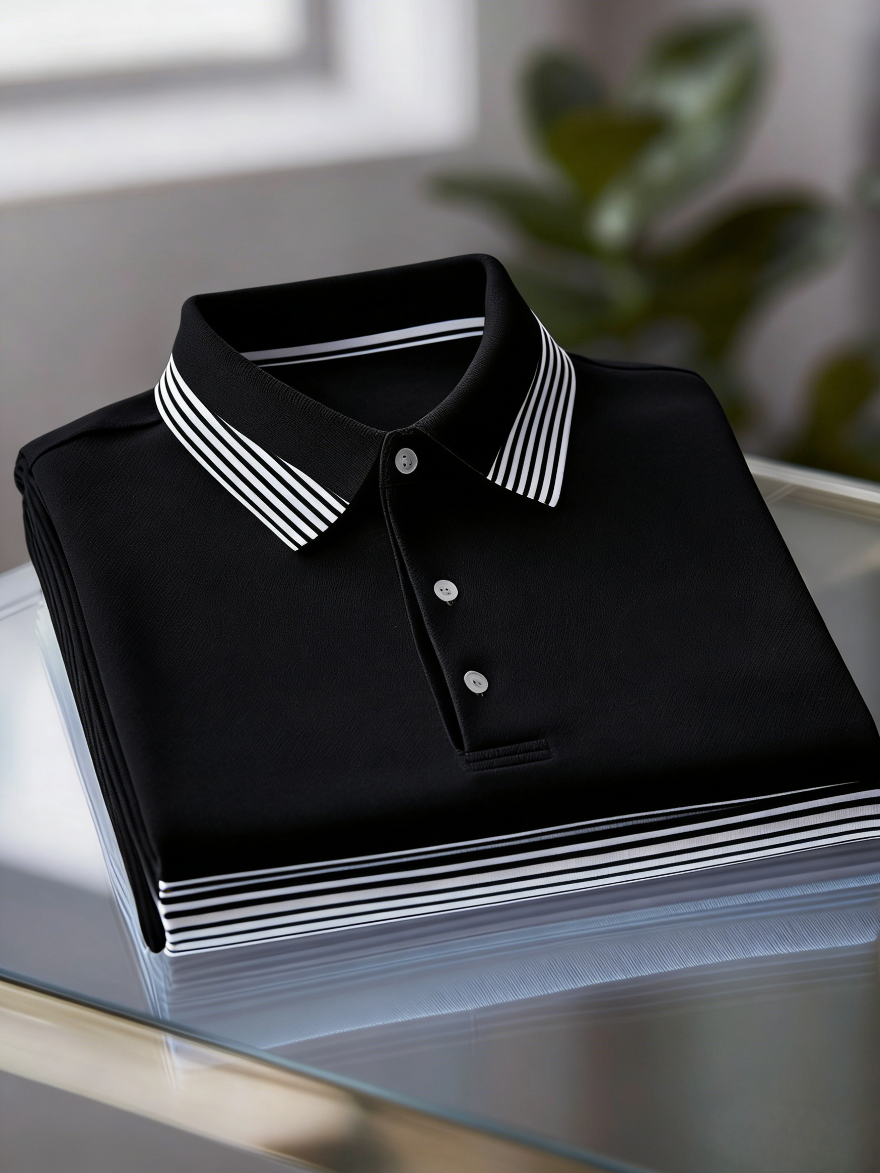 Men's Business Casual Button Short Sleeve Polo Shirt