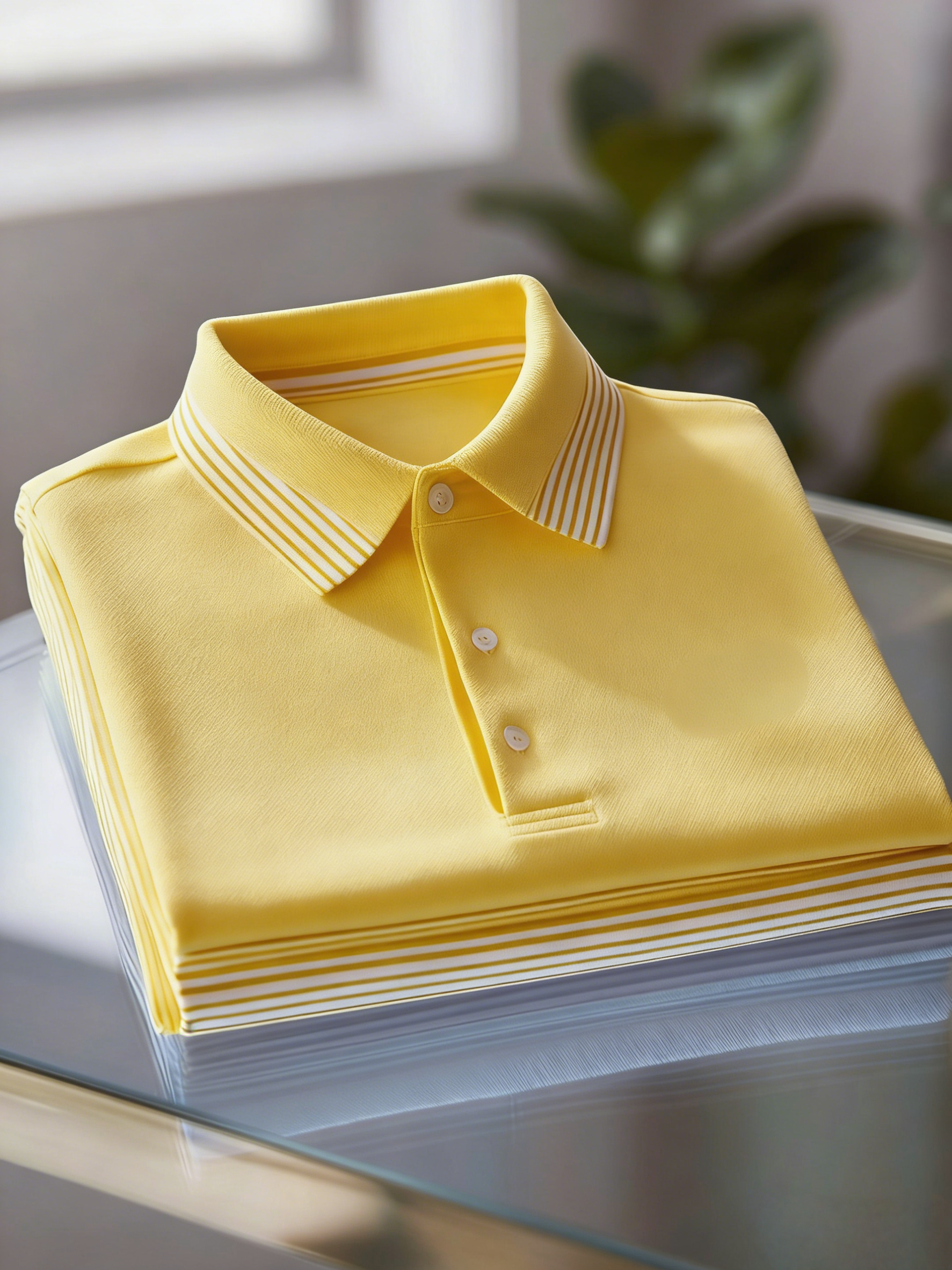 Men's Business Casual Button Short Sleeve Polo Shirt