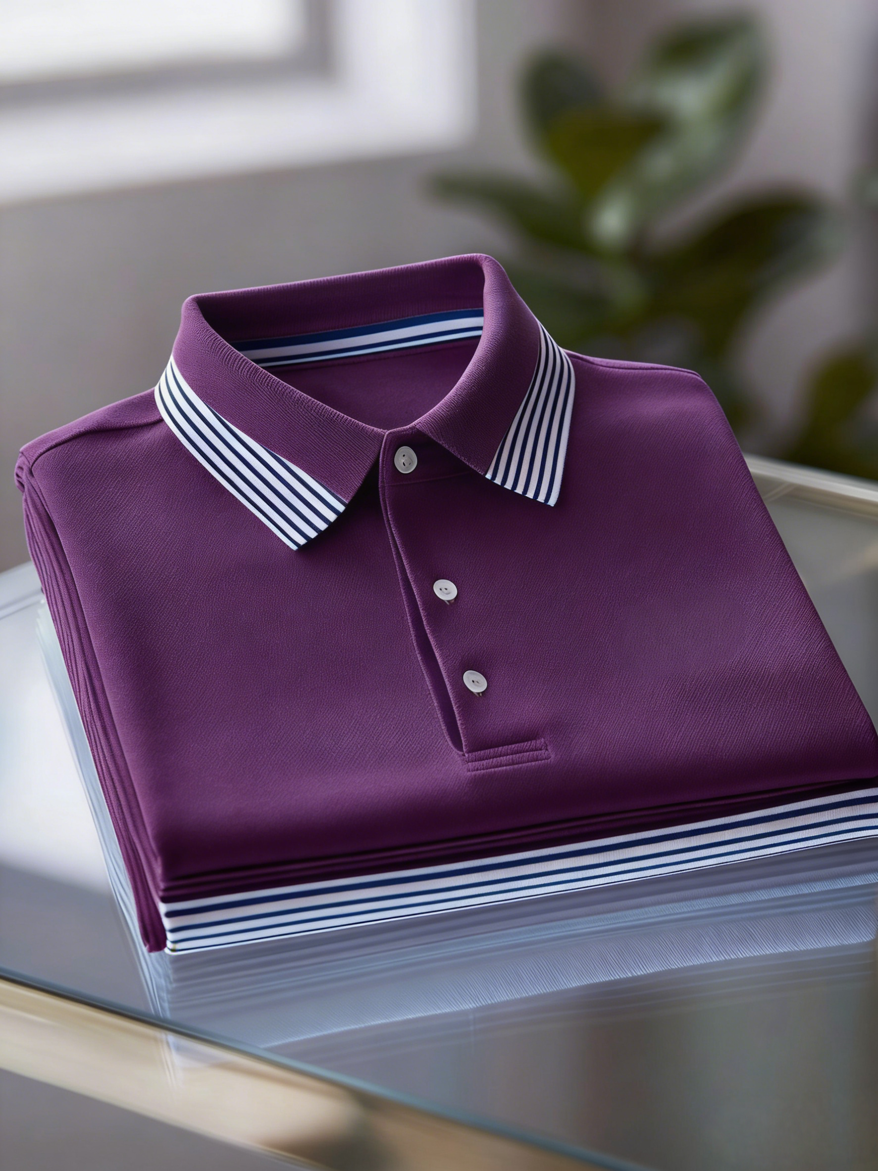 Men's Business Casual Button Short Sleeve Polo Shirt