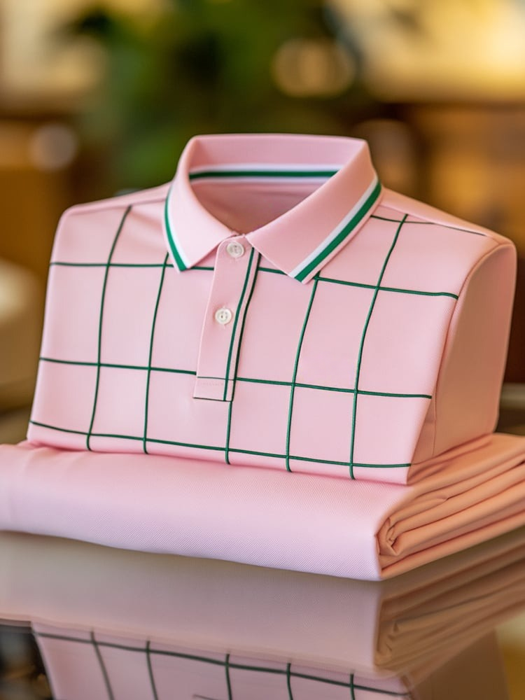 Men's Classic Business Logo Button Short Sleeve Polo Shirt