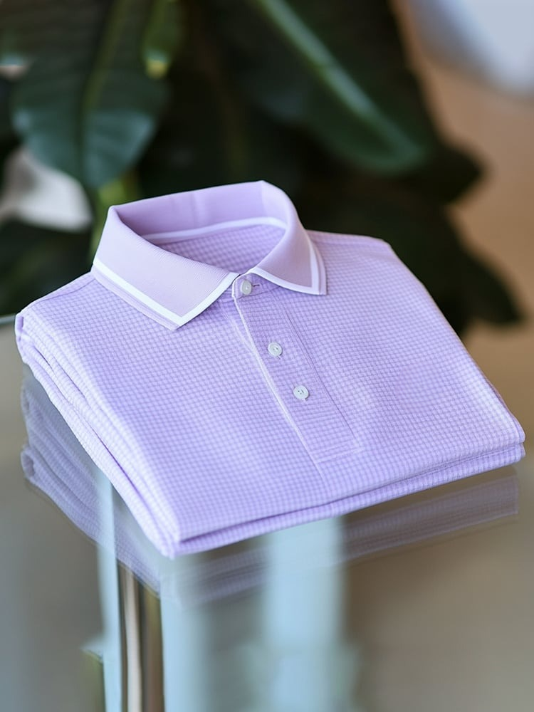 Men's Classic Business Logo Button Short Sleeve Polo Shirt