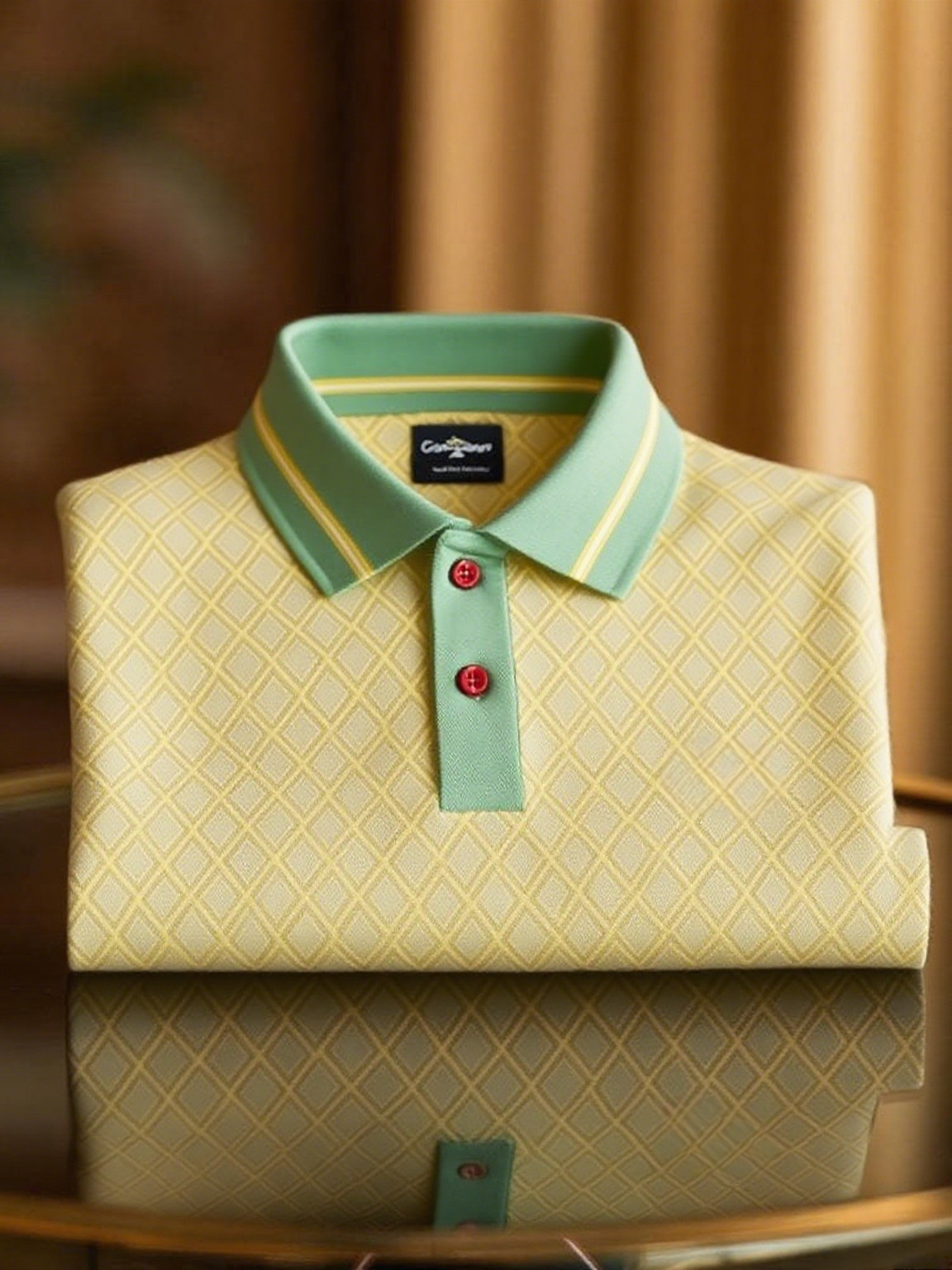 Men's Business Casual Fish Embroidered Button Short Sleeve Polo Shirt