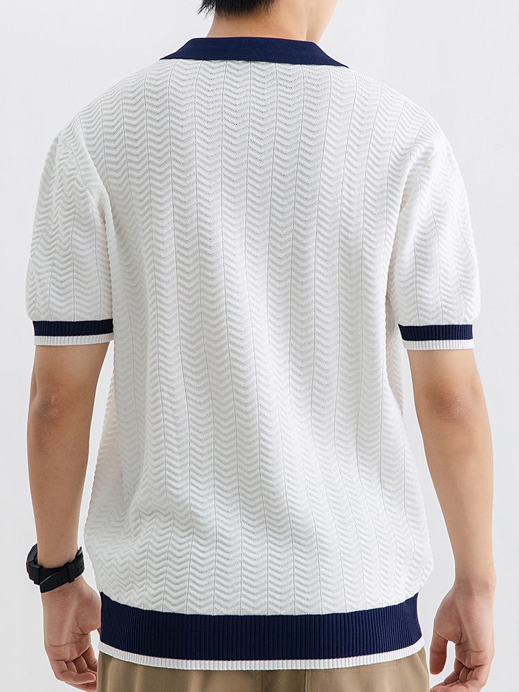 Men's Classic Business Casual Short Sleeve Polo Shirt